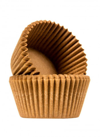 60-Piece Baking Cups Beige 1.5x0.5x8.5inch