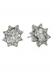 Alloy Silver-Tone Crystal Flower Stud Earrings reviews Alloy Silver-Tone Crystal Flower Stud Earrings