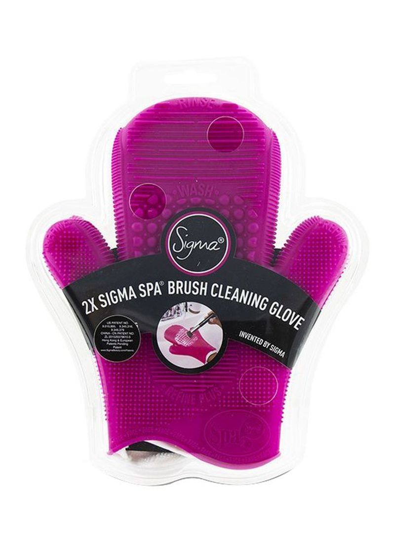Spa Brush Cleaning Glove Pink