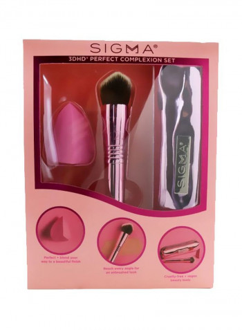 3-Piece 3DHD Perfect Complexion Set وردي/أسود
