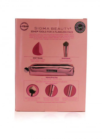 3-Piece 3DHD Perfect Complexion Set وردي/أسود