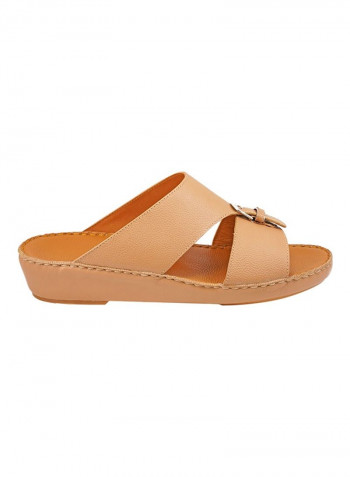 Buckle Detail Sandals Tan
