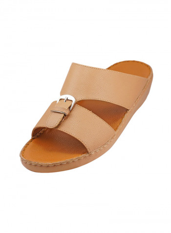 Buckle Detail Sandals Tan