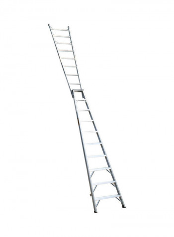 Aluminium Two-In-One Ladder Silver 271x15x60.5cm