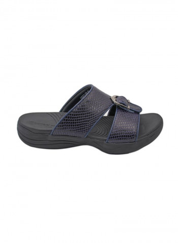 Flat Arabic Sandal Navy Blue/Black