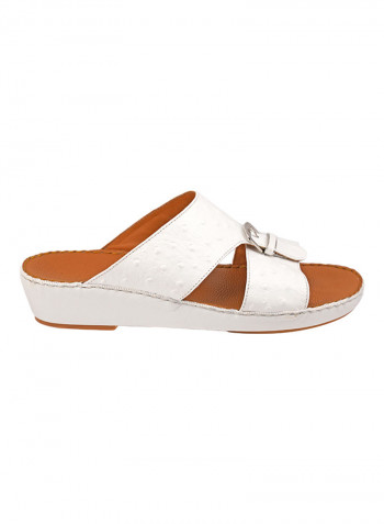 Textured Sandals White