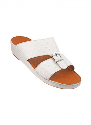Textured Sandals White