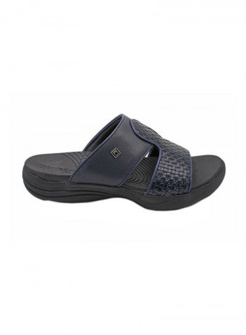 Flat Arabic Sandal Black/Navy Blue