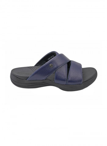 Flat Arabic Sandal Navy Blue/Black