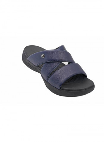 Flat Arabic Sandal Navy Blue/Black