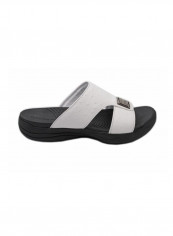 Flat Arabic Sandal White/Black