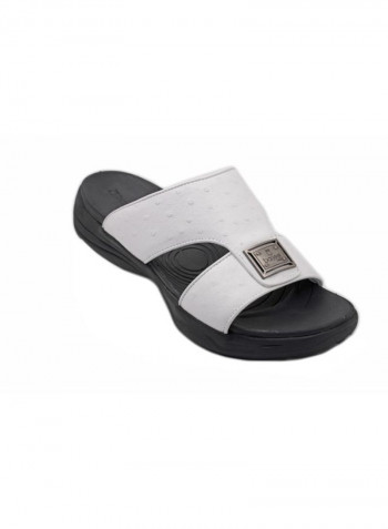 Flat Arabic Sandal White/Black