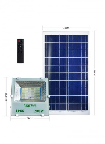 LED Solar Flood Light White/Clear