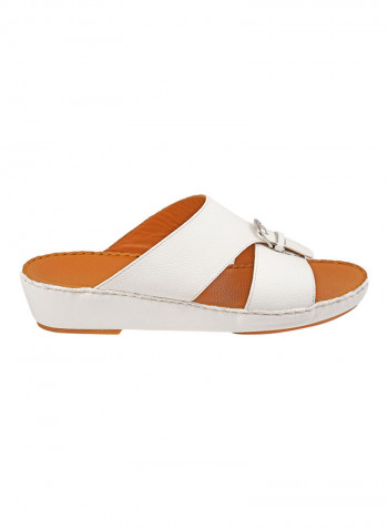 Buckle Detail Sandals White