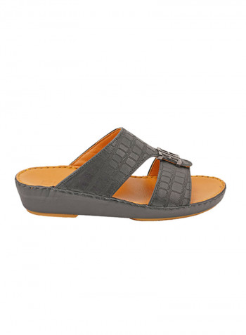 Slip On Comfort Wear Arabic Sandals Black