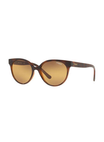 Women's Round Frame Sunglasses - Lens Size: 53 mm