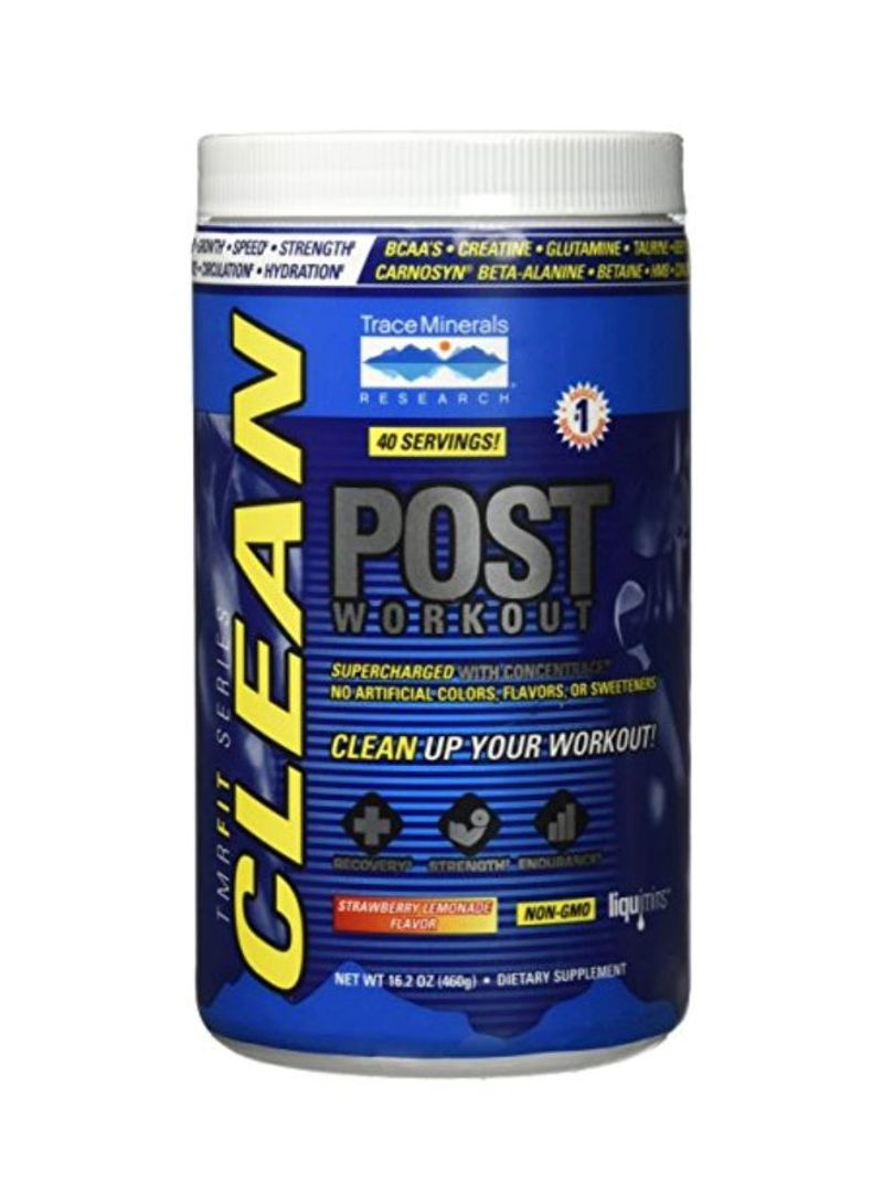 Clean Post Workout Dietary Supplement - Strawberry Lemonade Flavour