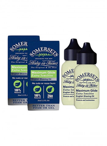 2-Piece Sensitive Shave Oil Multicolour 35ml