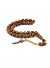 Coca Wood Prayer Beads With Sterling Silver Components