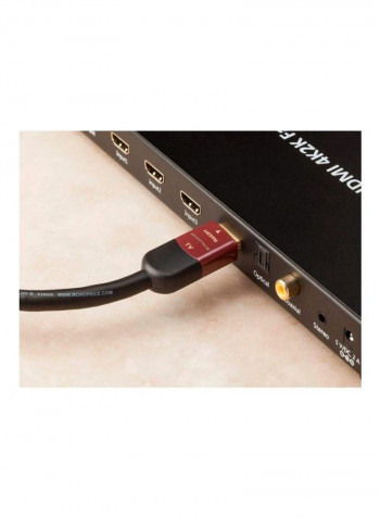 HDMI High Speed Active Cable 25feet Black/Red/Gold