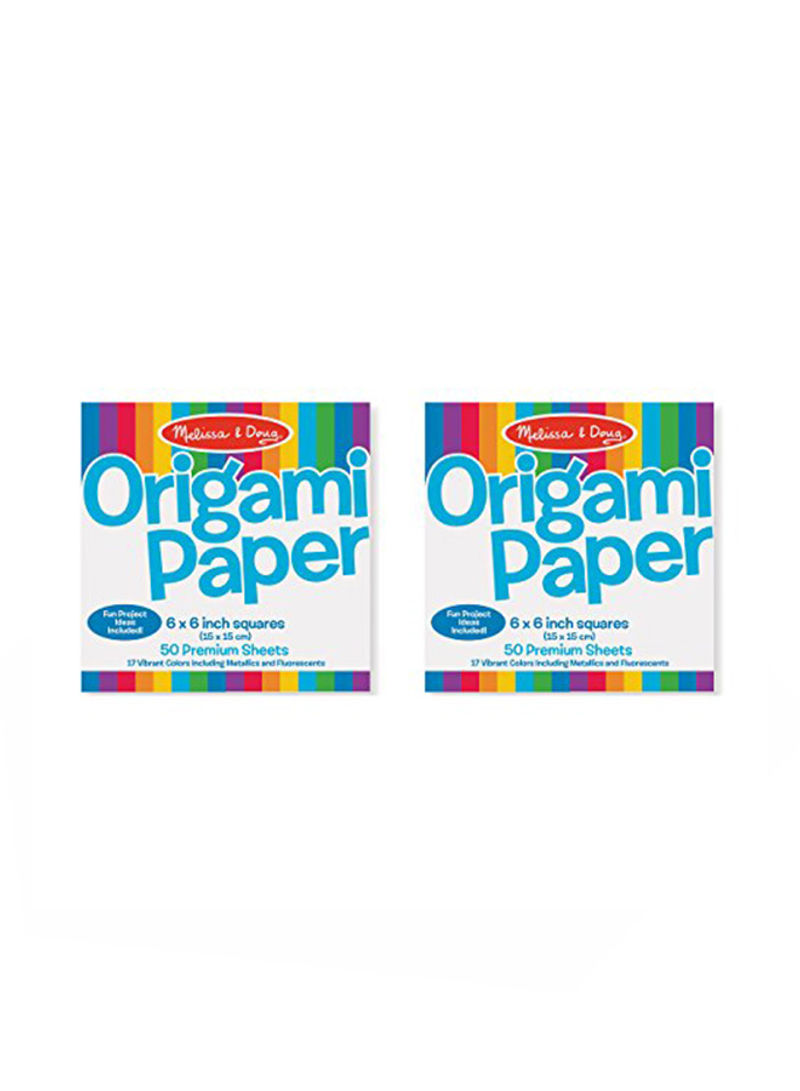 Pack Of 2 Origami Paper 6 x 6inch