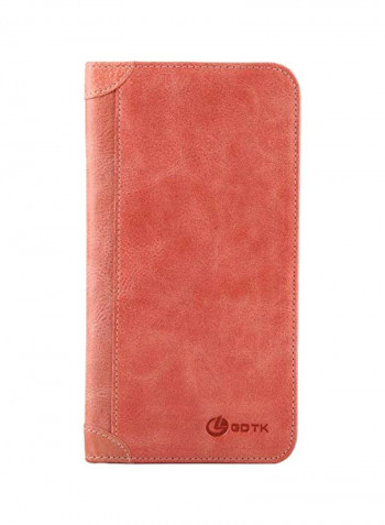 RFID Leather Wallet Watermelon Red