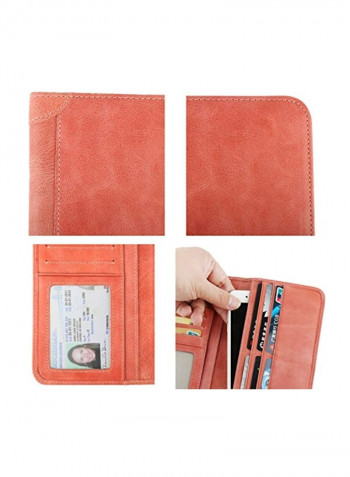 RFID Leather Wallet Watermelon Red