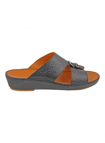 Textured Sandals Black