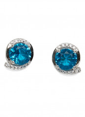 925 Sterling Silver Drop Mystique Topaz Stone Studded Jewellery Set