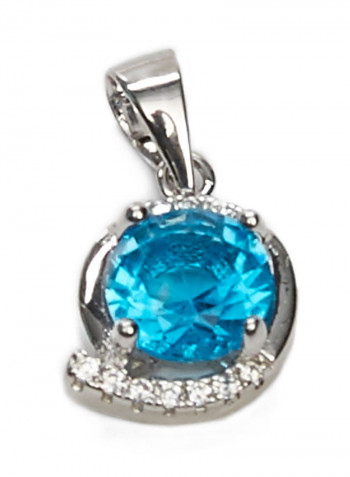 925 Sterling Silver Drop Mystique Topaz Stone Studded Jewellery Set
