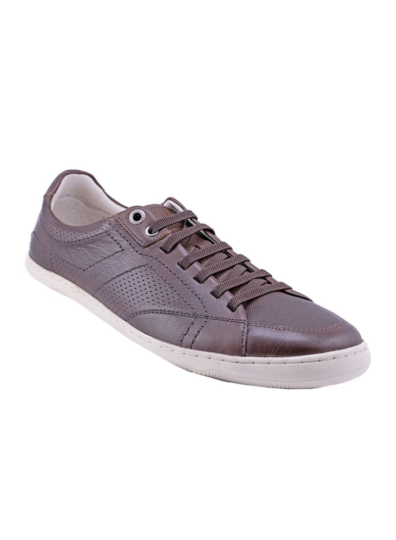Lace-Up Low Top Sneakers Brown
