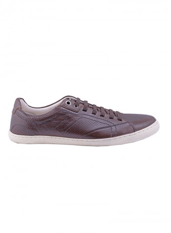 Lace-Up Low Top Sneakers Brown