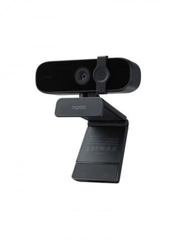 Webcam USB2.0 HD 2K With Mic Black