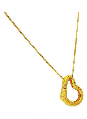 Chain Necklace With Heart Pendant
