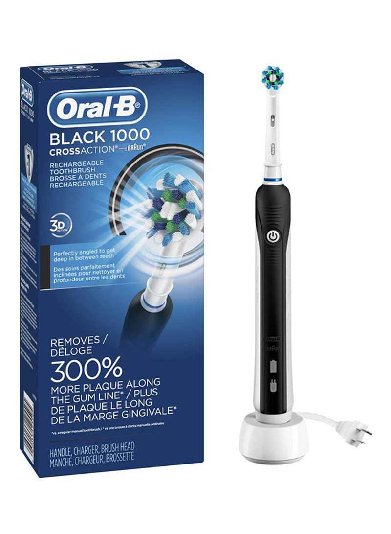 Pro 1000 Power Rechargeable Electric Toothbrush Black