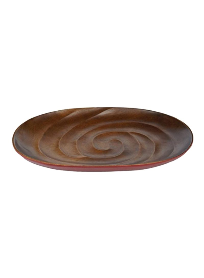 Spiral Serving Platter Chili Pepper Red 16x2x12inch