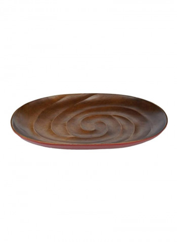 Spiral Serving Platter Chili Pepper Red 16x2x12inch