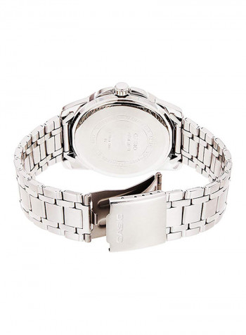 Stainless Steel Analog Couple Watch Set