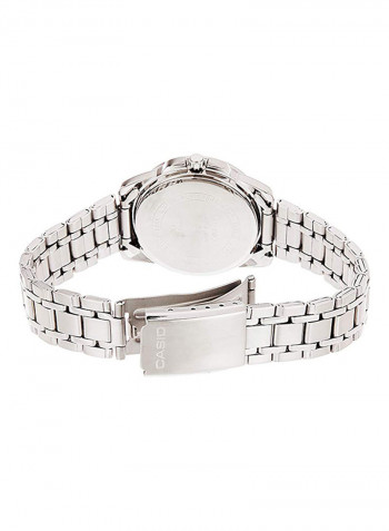 Stainless Steel Analog Couple Watch Set