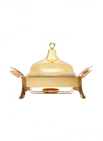 Square Shaped Food Warmer Gold