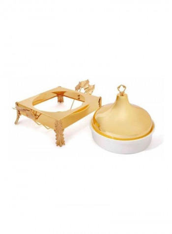 Square Shaped Food Warmer Gold
