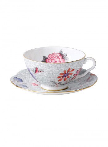 Harlequin Cuckoo Design Cup And Saucer Multicolour