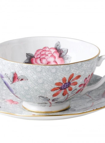 Harlequin Cuckoo Design Cup And Saucer Multicolour
