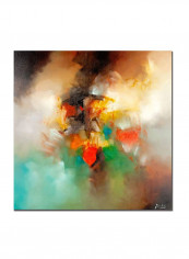 Abstract VII Canvas Wall Art Multicolour 24 x 24inch