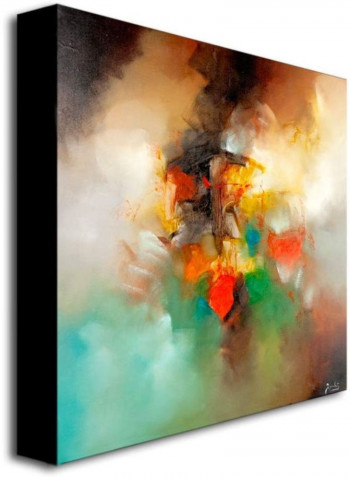 Abstract VII Canvas Wall Art Multicolour 24 x 24inch