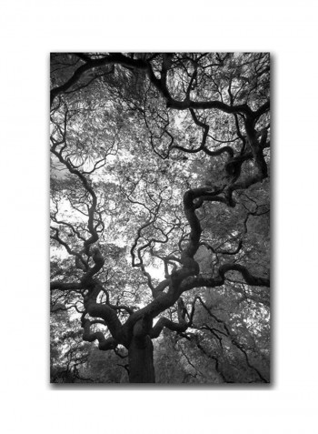 Sparkle Wooden Framed Wall Art White/Gold 11 x 11inch