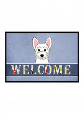 Westie Welcome Indoor/Outdoor Mat Multicolour 14 x 19inch