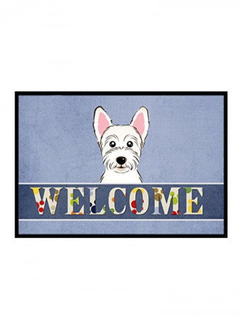 Westie Welcome Indoor/Outdoor Mat Multicolour 14 x 19inch