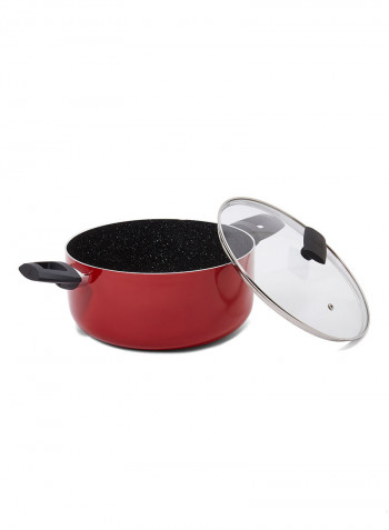 14-Piece Cookware Set Red/Black