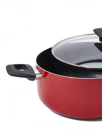 14-Piece Cookware Set Red/Black